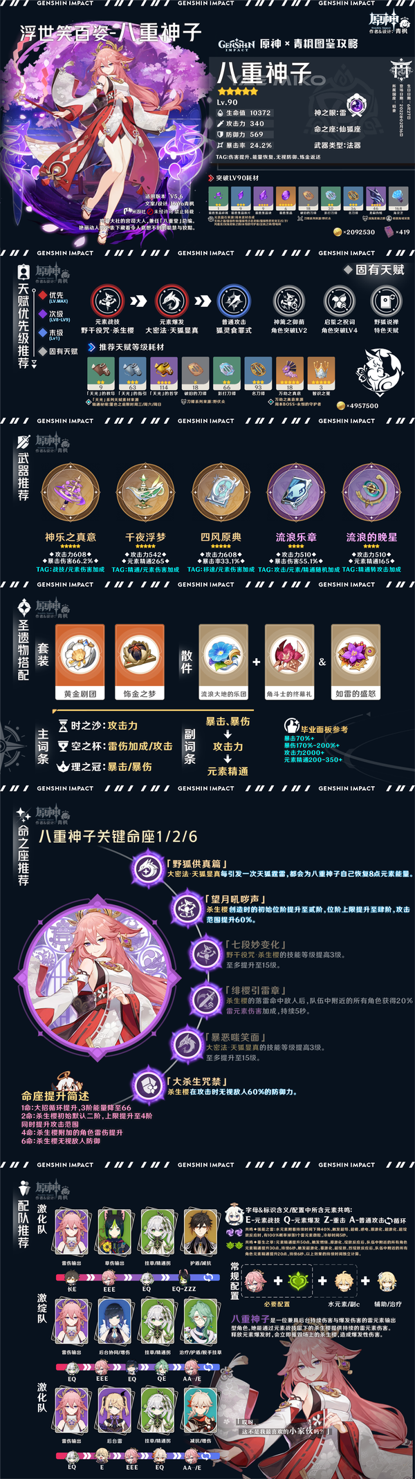 原神,原神,鸣雷贯天原,八重神子,原神