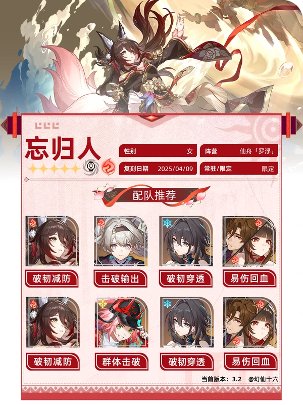 崩坏星穹铁道,V3.2攻略,忘归人攻略,星穹铁道