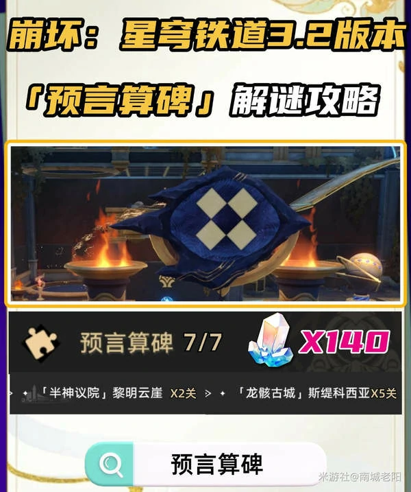 崩坏：星穹铁道,星穹铁道,预言算碑,解密攻略,星穹铁道
