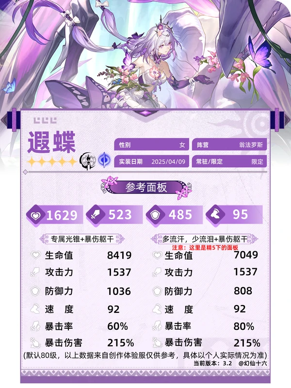 崩坏：星穹铁道,V3.2,遐蝶攻略,星穹铁道