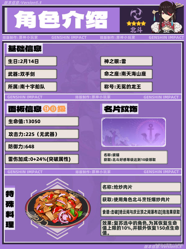 原神,原神,北斗,角色培养,原神
