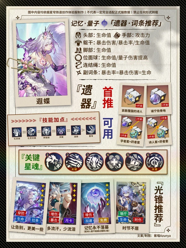崩坏：星穹铁道,遐蝶,攻略,星穹铁道