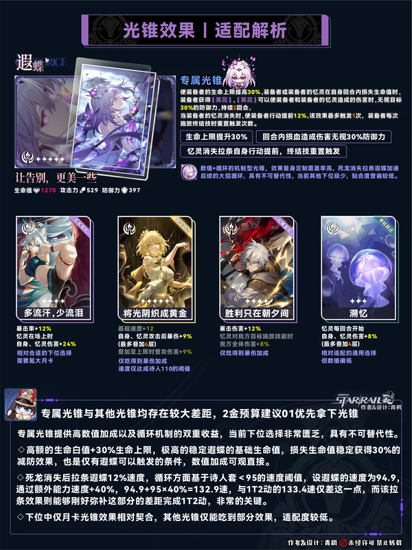 崩坏：星穹铁道,遐蝶,配装,星穹铁道