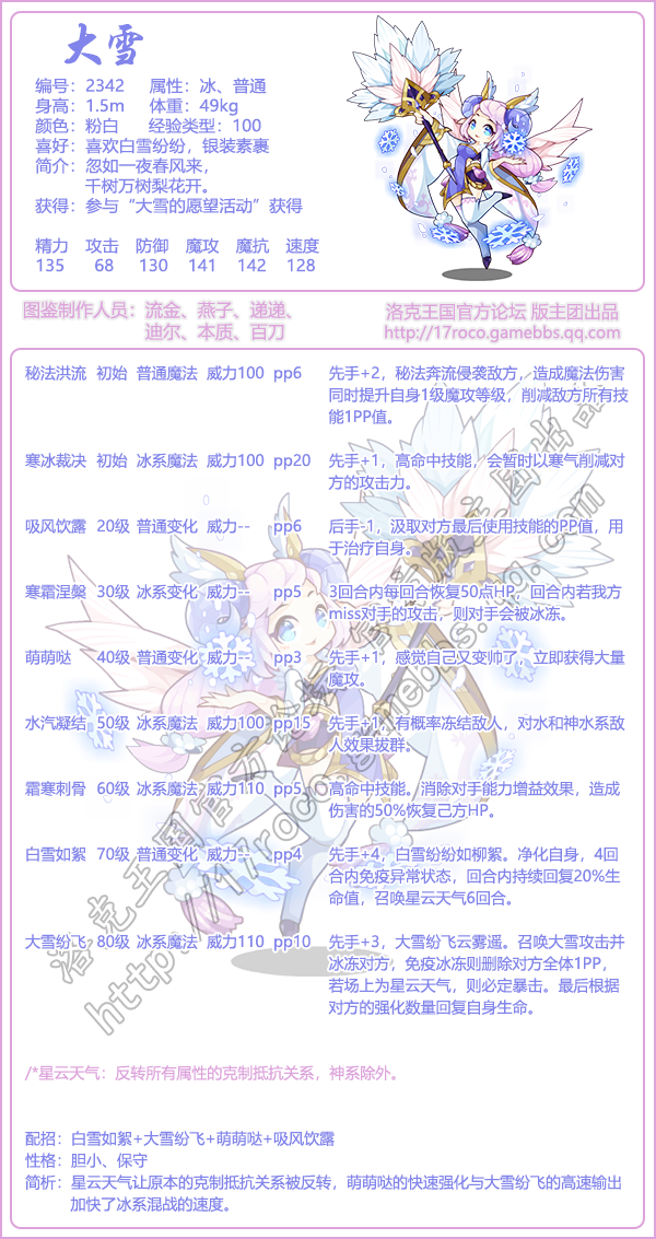 大雪性格推荐