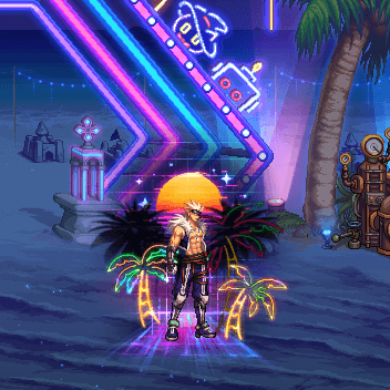 DNF霓虹夕照光环外观一览,DNF