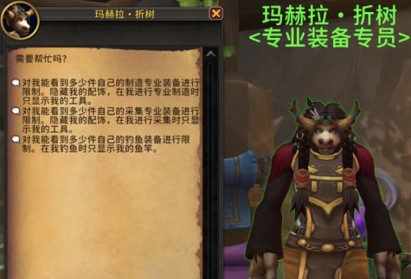 魔兽世界专业配饰怎么隐藏,魔兽世界