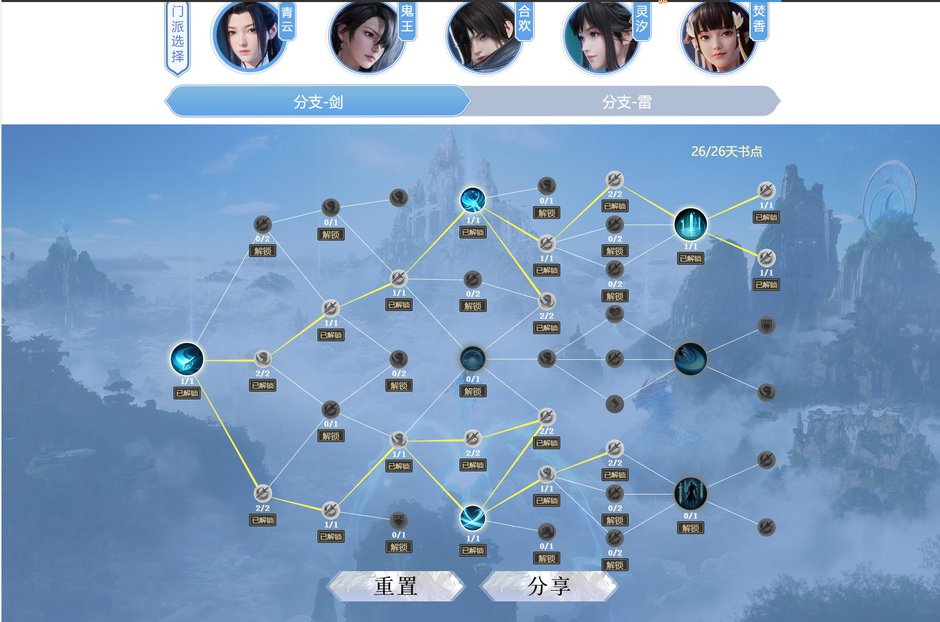 剑青云天书加点,诛仙世界