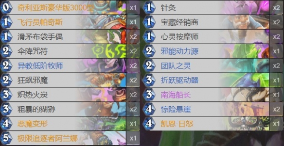 炉石传说深暗领域乱斗海盗瞎卡组推荐,炉石传说