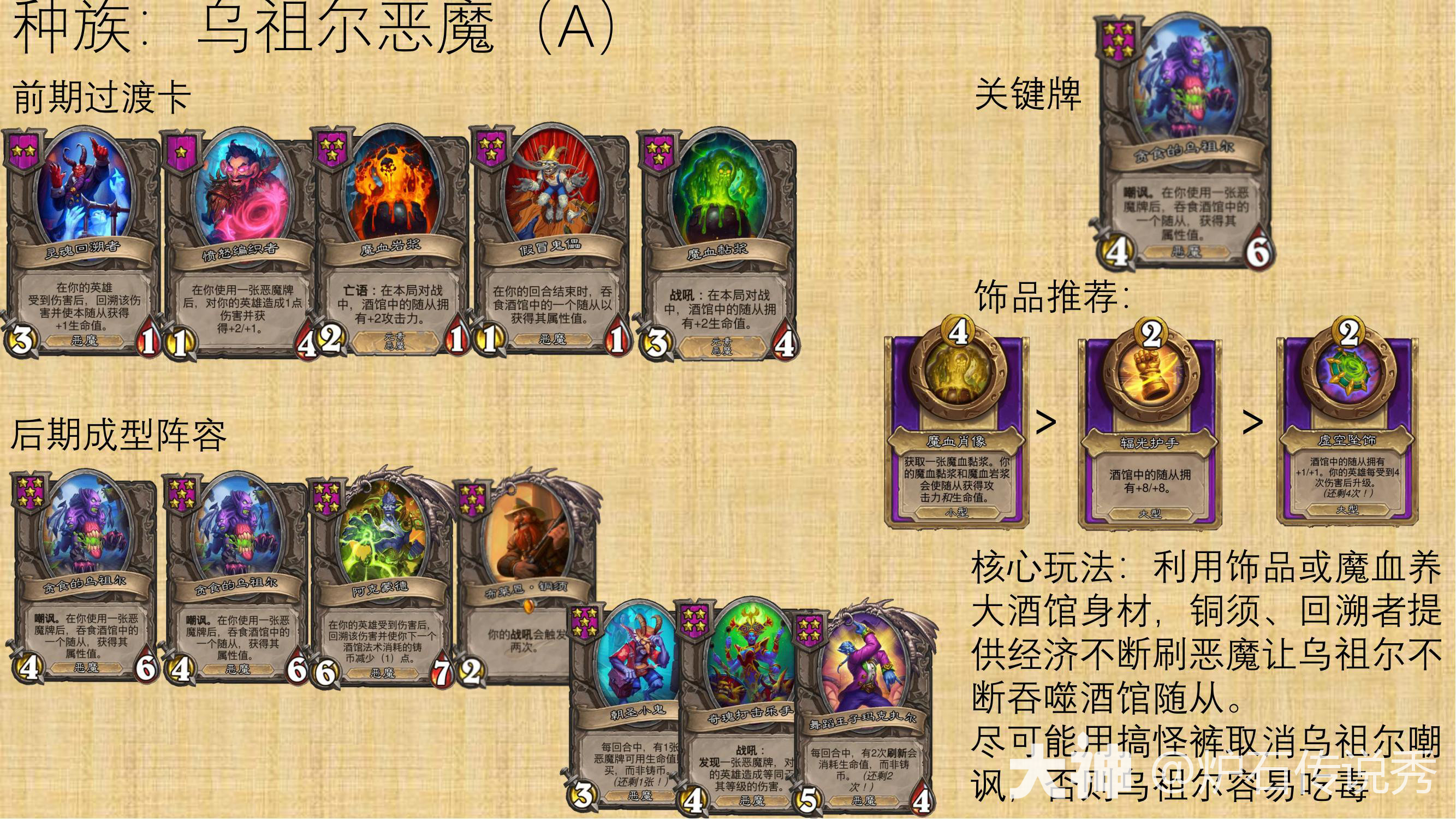 炉石传说31.0酒馆战棋乌祖尔恶魔阵容推荐,炉石传说