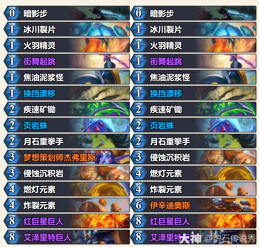 深暗领域元素贼卡组推荐,炉石传说