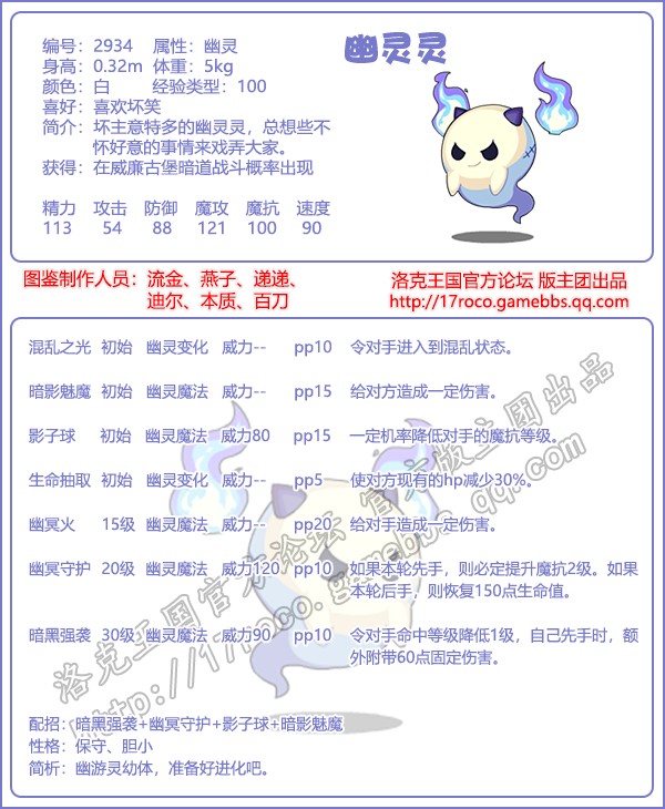 幽灵灵性格推荐
