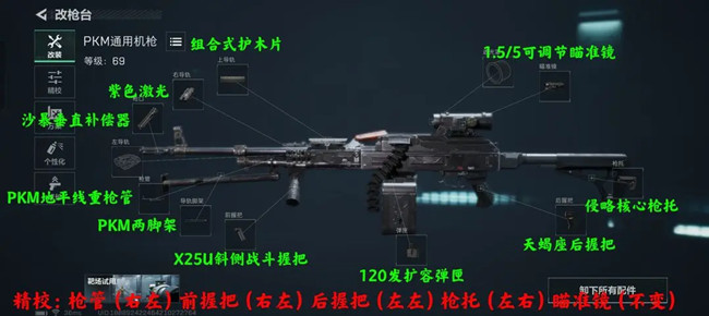 PKM轻机枪改装攻略,三角洲行动