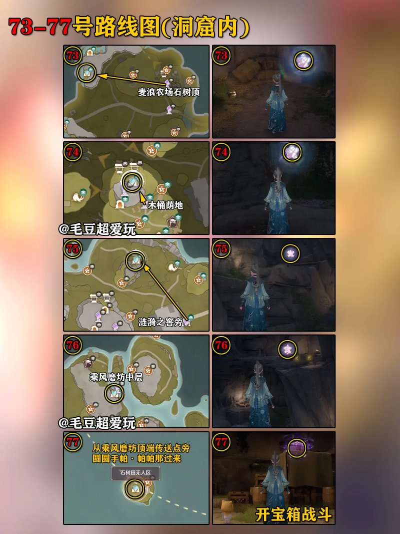 石树田无人区奇想星全收集攻略,无限暖暖