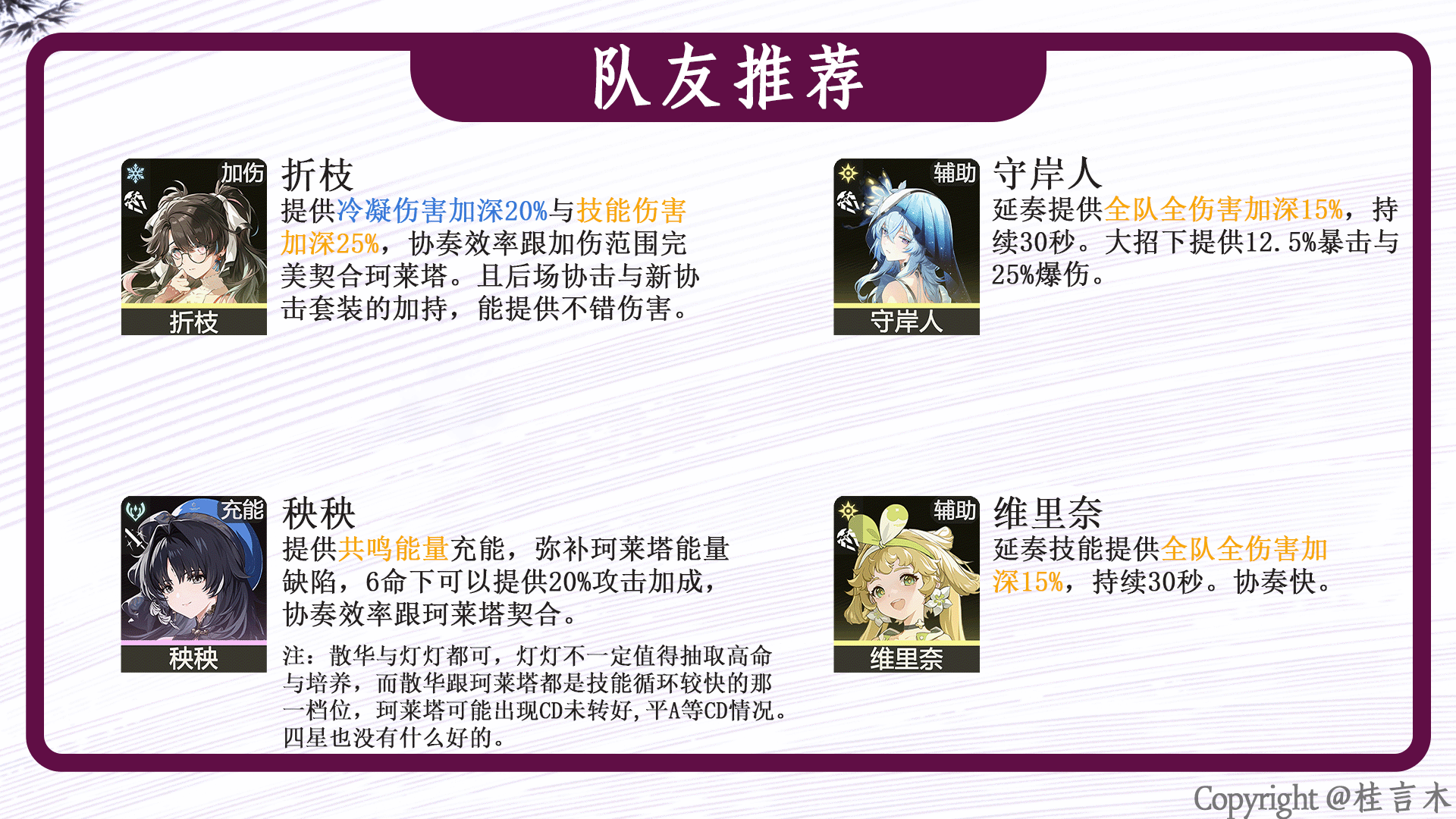 珂莱塔培养攻略,鸣潮