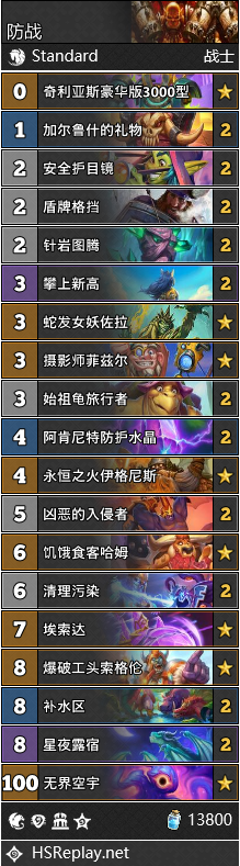炉石传说防战卡组分享,炉石传说