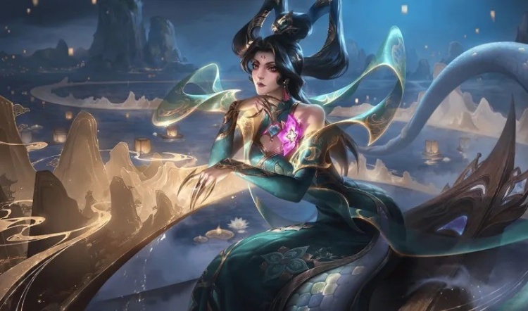 LOL至臻剪纸仙灵蛇女皮肤效果预览,LOL