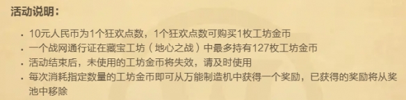 新春狂欢季藏宝工坊抽完需要多少钱,魔兽世界