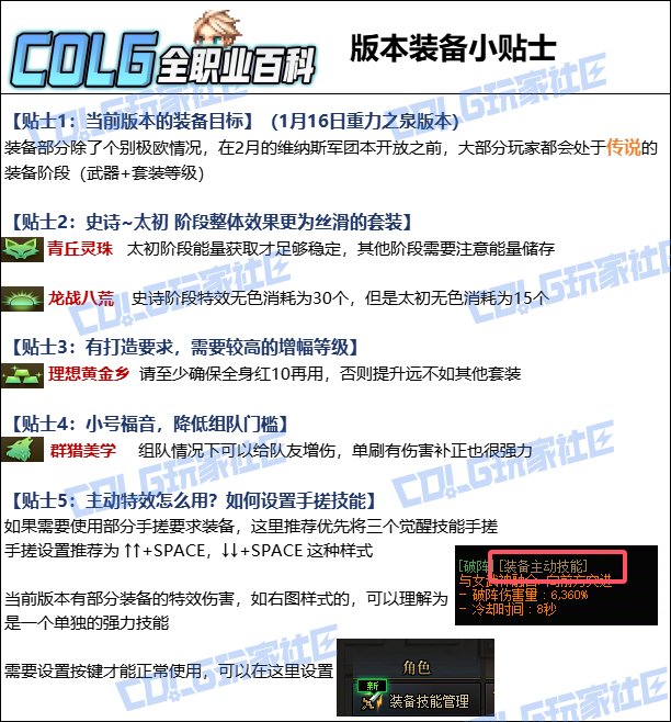DNF重泉版本特工装备推荐,DNF