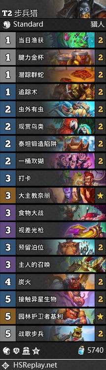 星际英雄传步兵猎卡组推荐,炉石传说