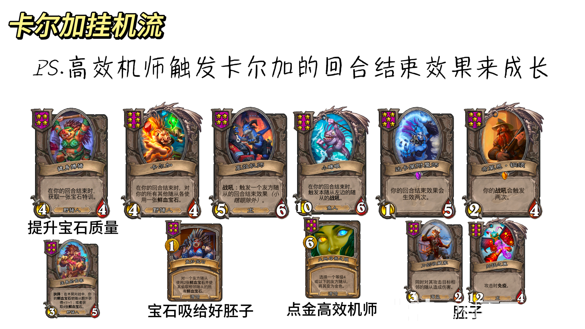 31.4.2酒馆战棋卡尔加挂机流阵容玩法攻略,炉石传说