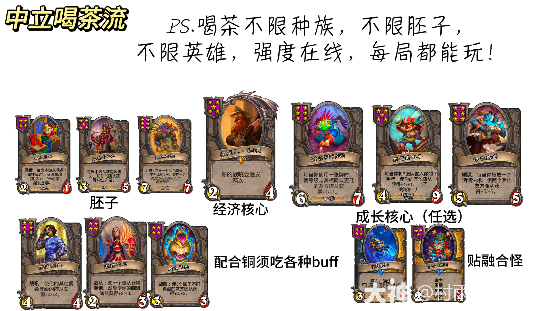 31.4.2酒馆战棋中立喝茶流阵容玩法攻略,炉石传说