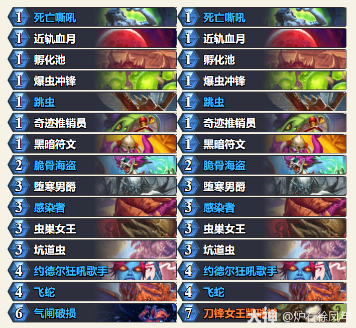 炉石传说红红绿虫k卡组代码分享,炉石传说