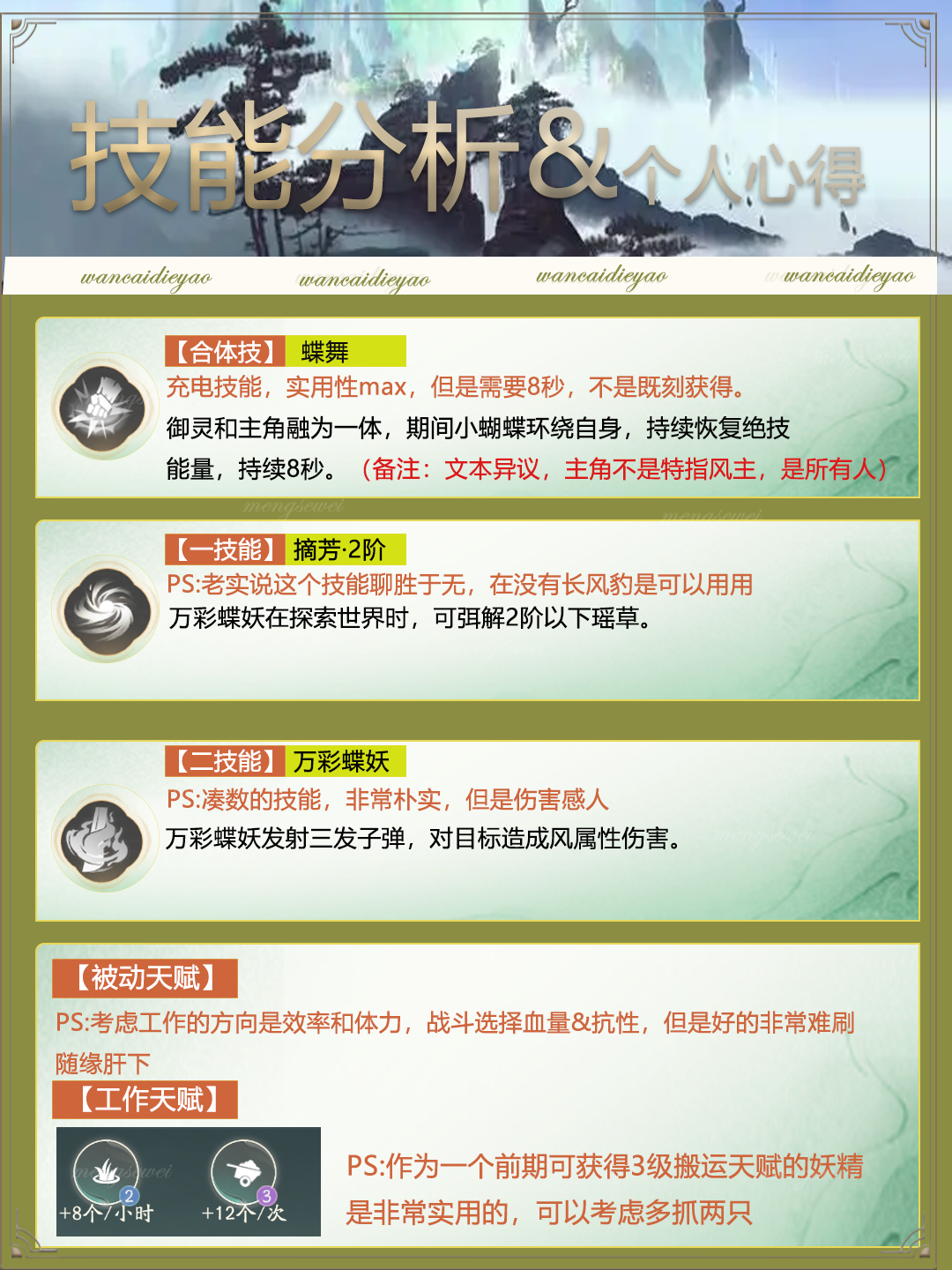 万彩蝶妖队伍搭配