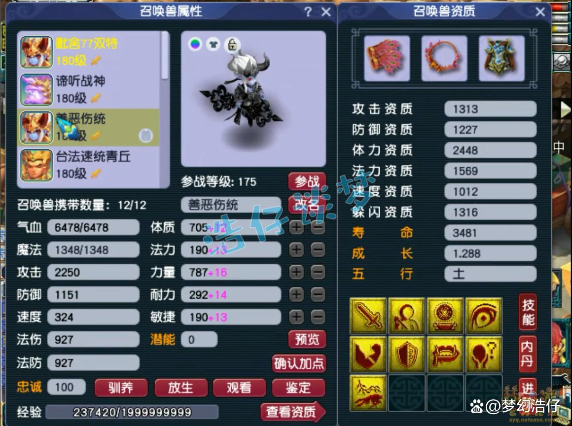 帮战地府装备搭配175级,梦幻西游