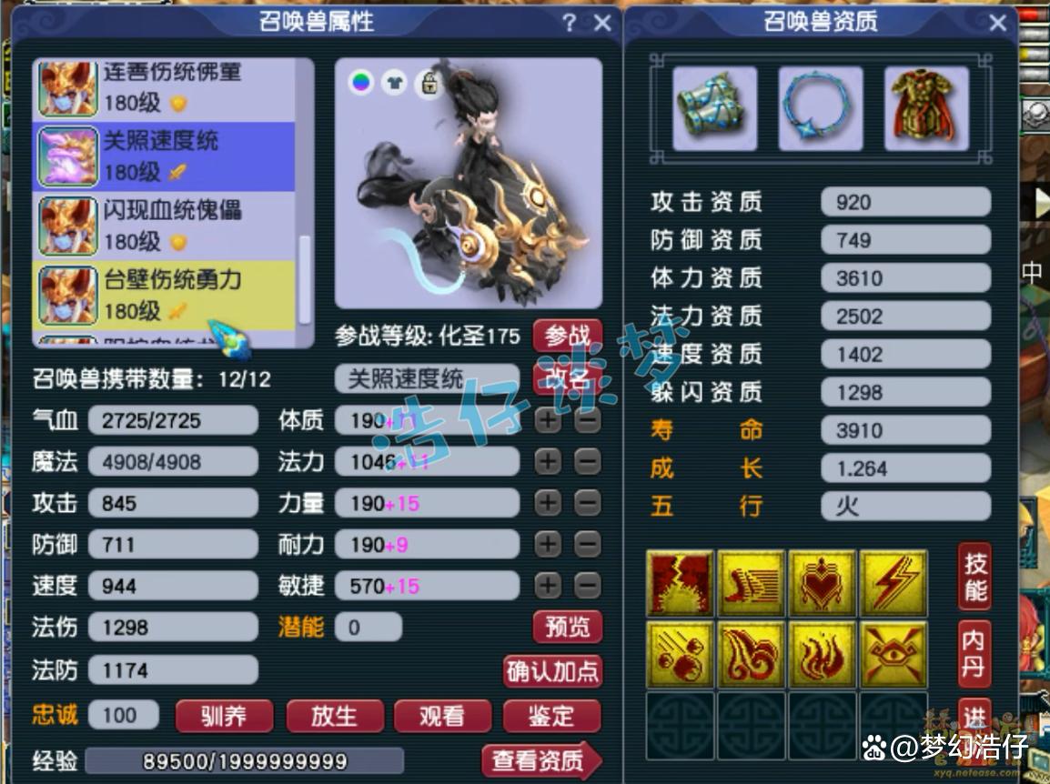 帮战地府装备搭配175级,梦幻西游