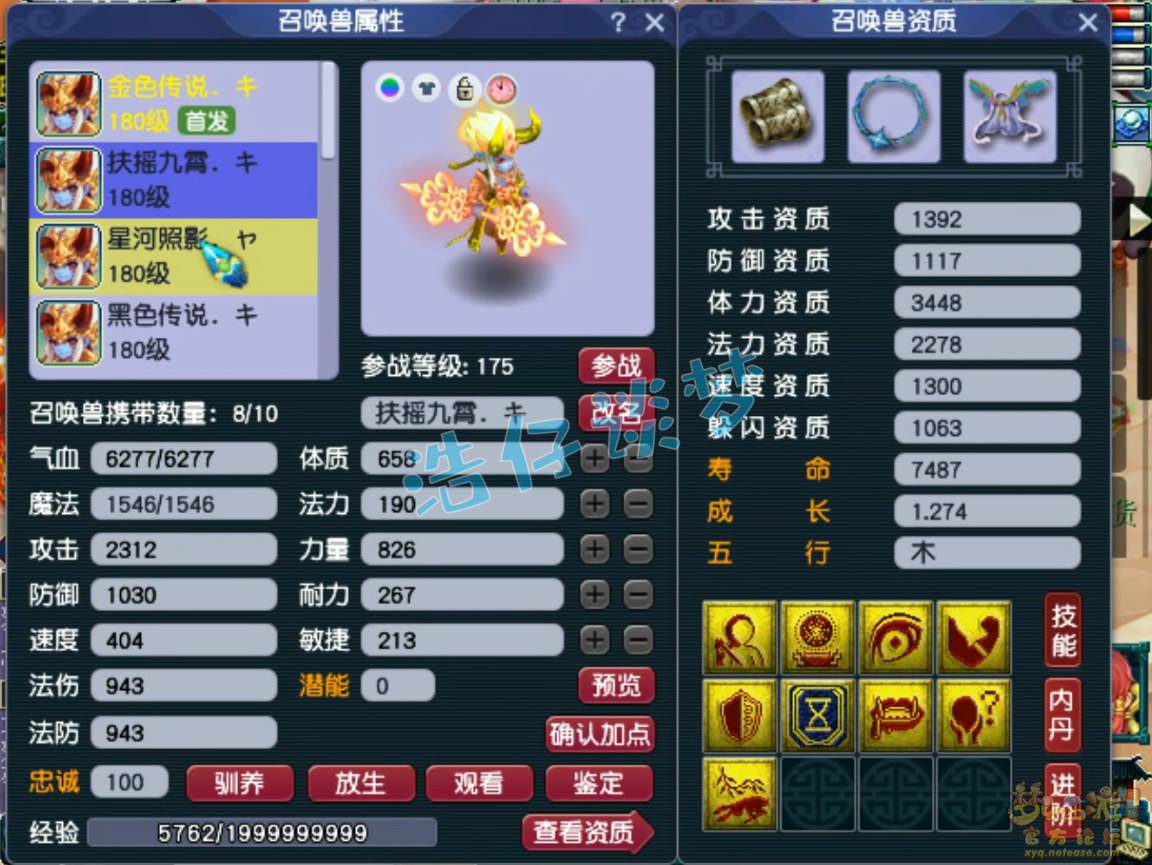 帮战神木林展示175级,梦幻西游