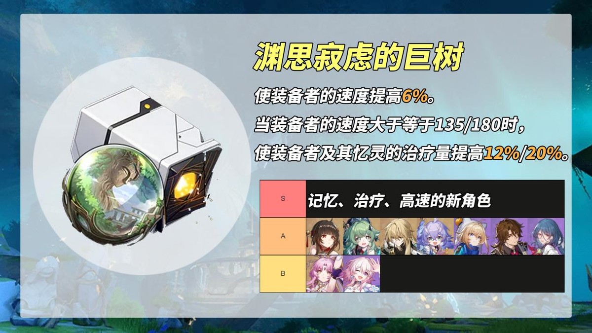 渊思寂虑的巨树适合谁,星穹铁道