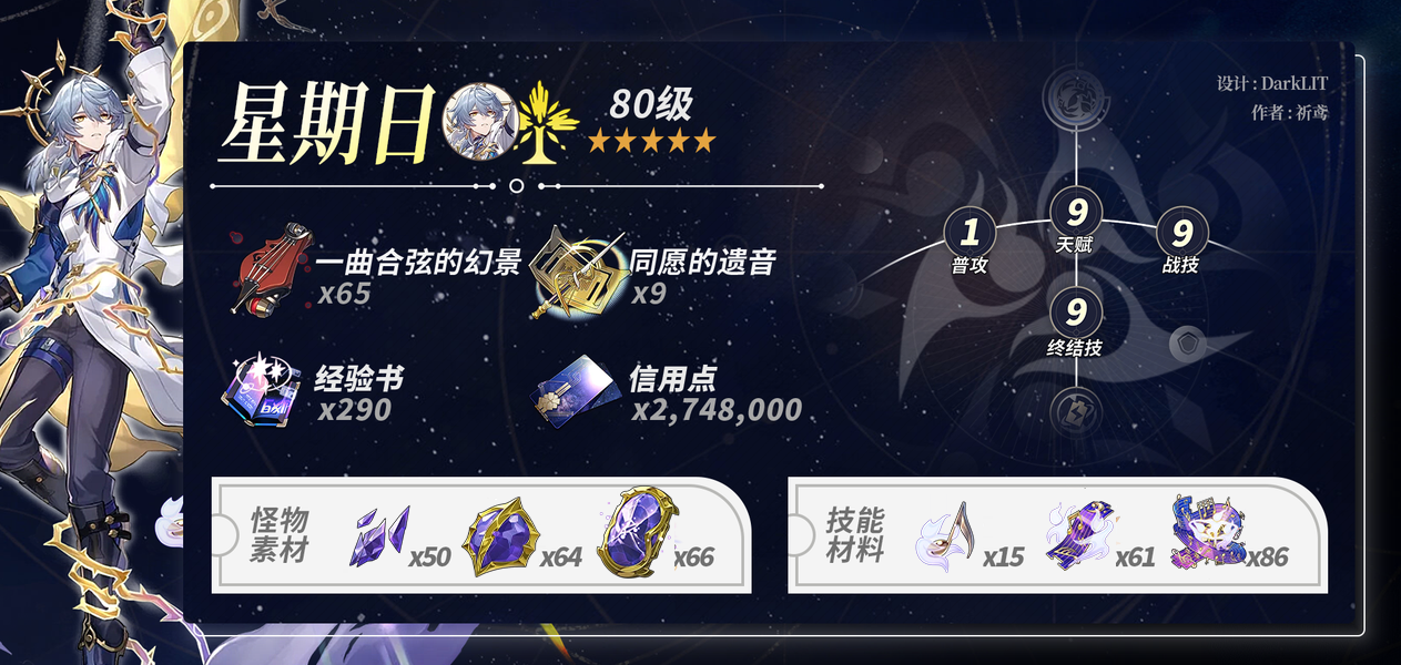 崩坏星穹铁道星期日养成材料一览,星穹铁道
