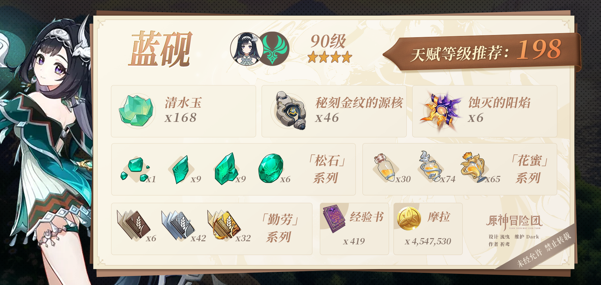 原神蓝砚突破材料收集地点,原神