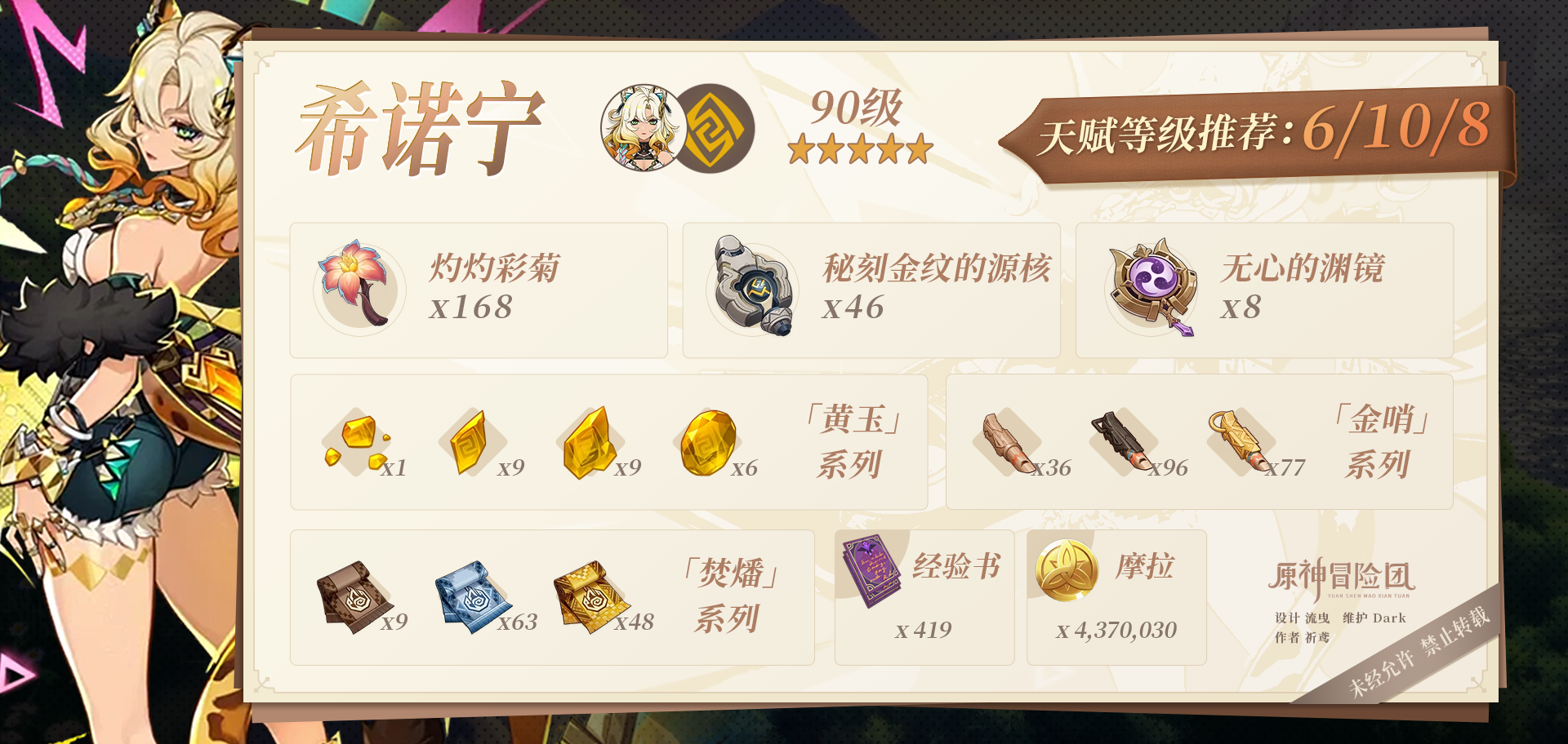 原神希诺宁突破材料收集地点,原神