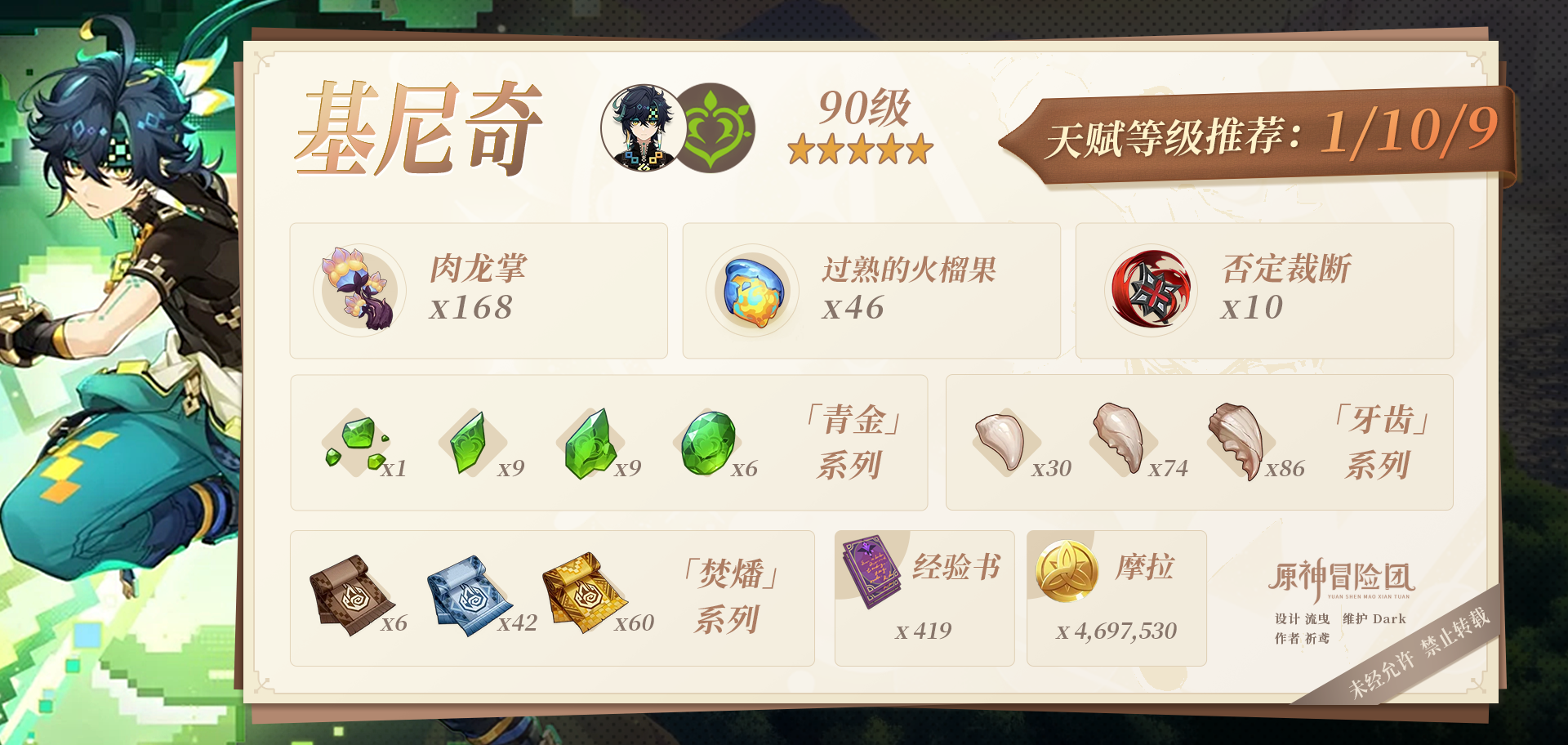 原神基尼奇突破材料收集地点,原神
