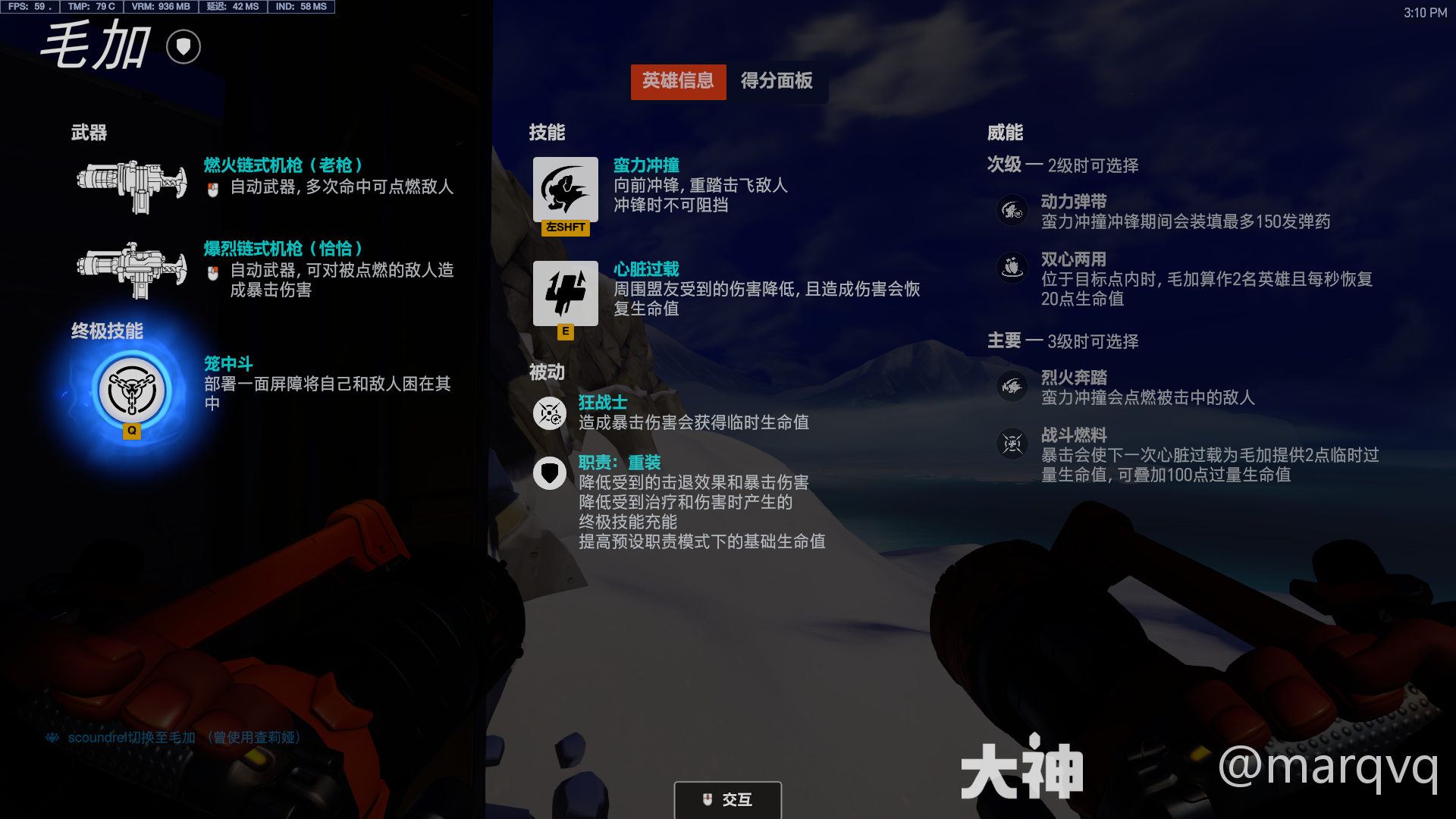 守望先锋毛加威能选择,守望先锋