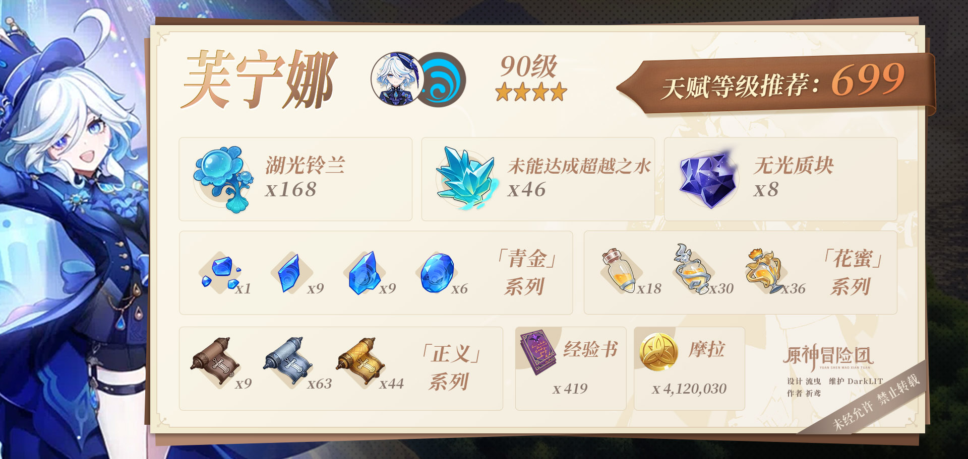 原神芙宁娜突破材料收集地点,原神