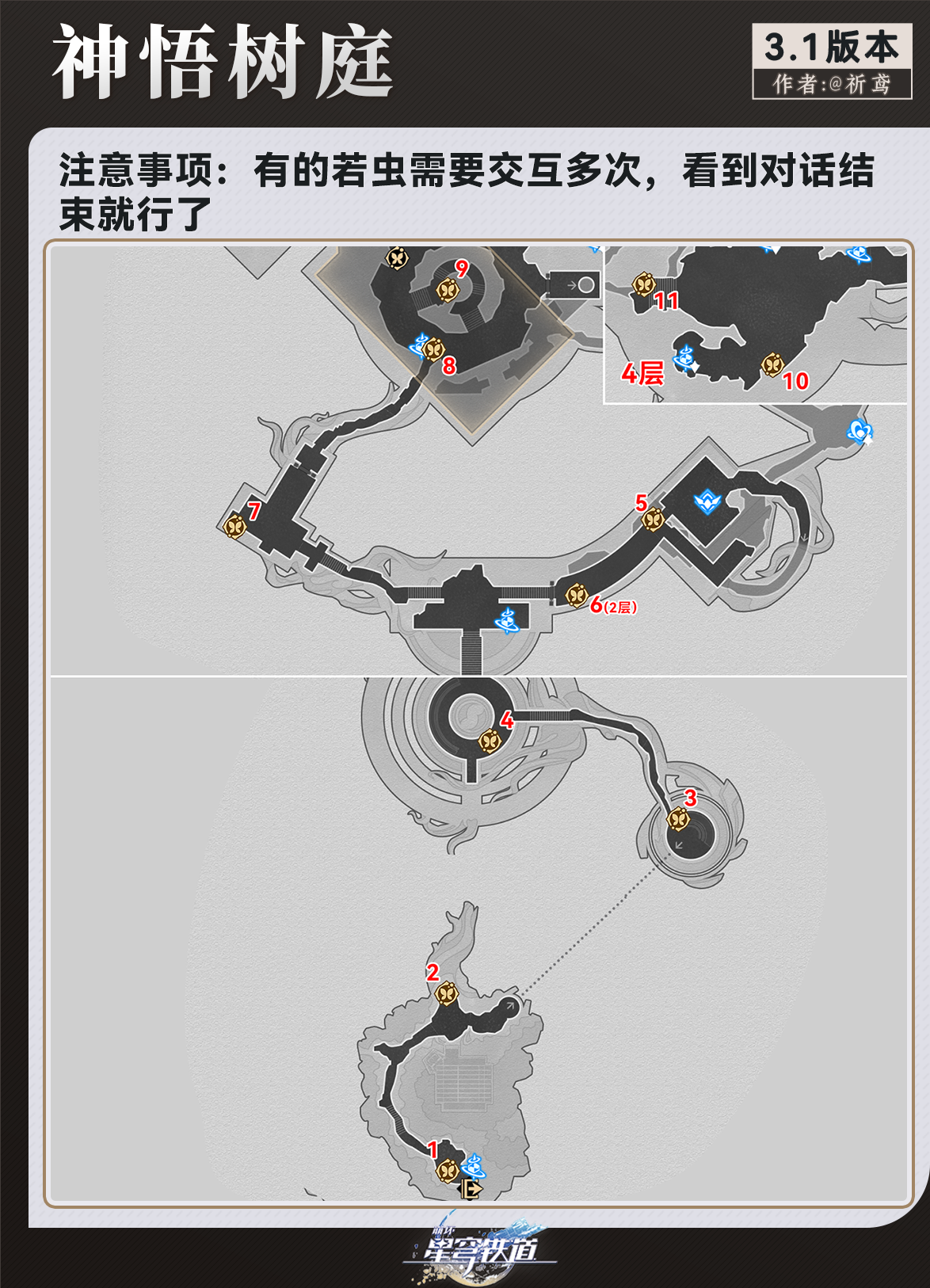 呓语密林神悟树庭全若虫收集攻略,星穹铁道