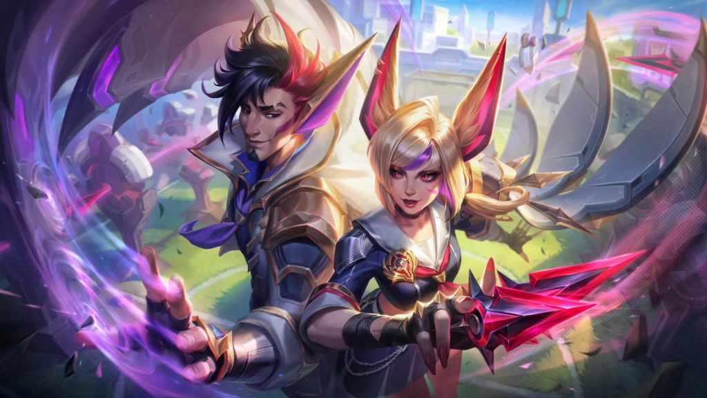 LOL战斗学院霞皮肤效果预览,LOL