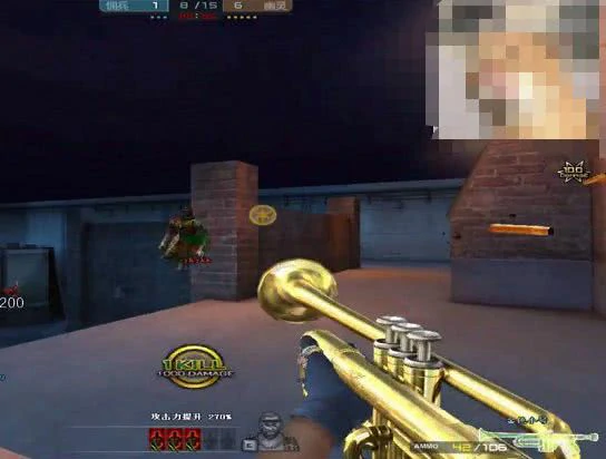 CF搞怪武器金色小号玩法攻略,穿越火线