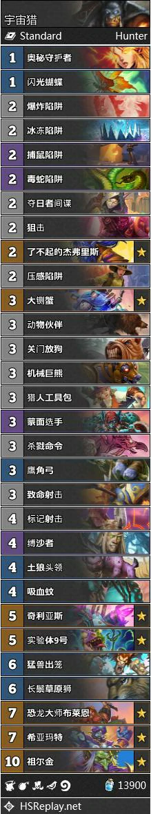 炉石传说奥丹姆奇兵猎人高胜率卡组推荐,炉石传说