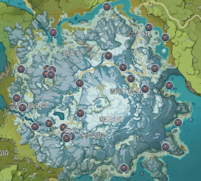 原神雪山遗迹之烛位置大全,原神