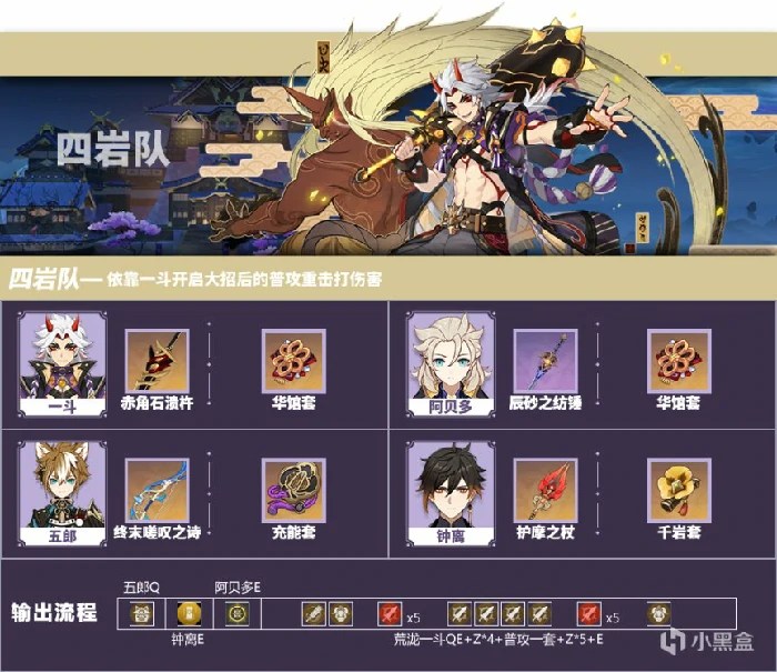荒泷一斗四岩队怎么玩,原神