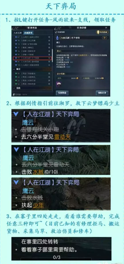 逆水寒天下弈局攻略,逆水寒