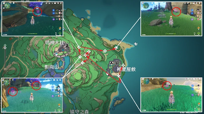 原神绯樱绣球收集路线,原神