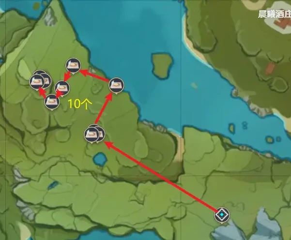 原神蒲公英籽快速采集路线,原神