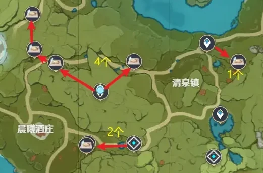 原神蒲公英籽快速采集路线,原神