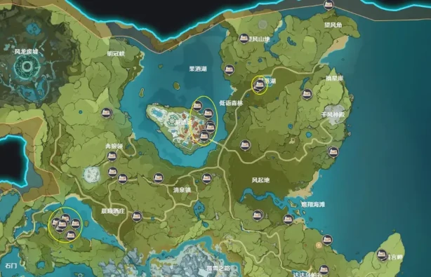 原神蒲公英籽快速采集路线,原神