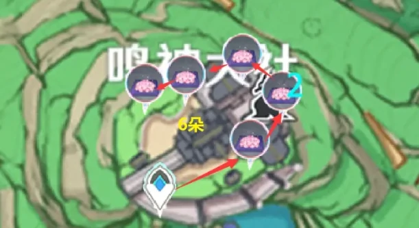 原神绯樱绣球快速采集路线,原神