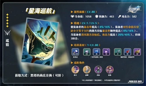 星海巡航晋升材料有哪些,星穹铁道